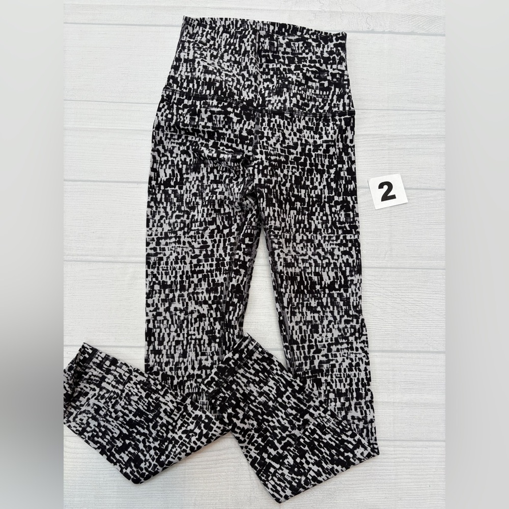 lululemon athletica Black and White Patterned Leggings